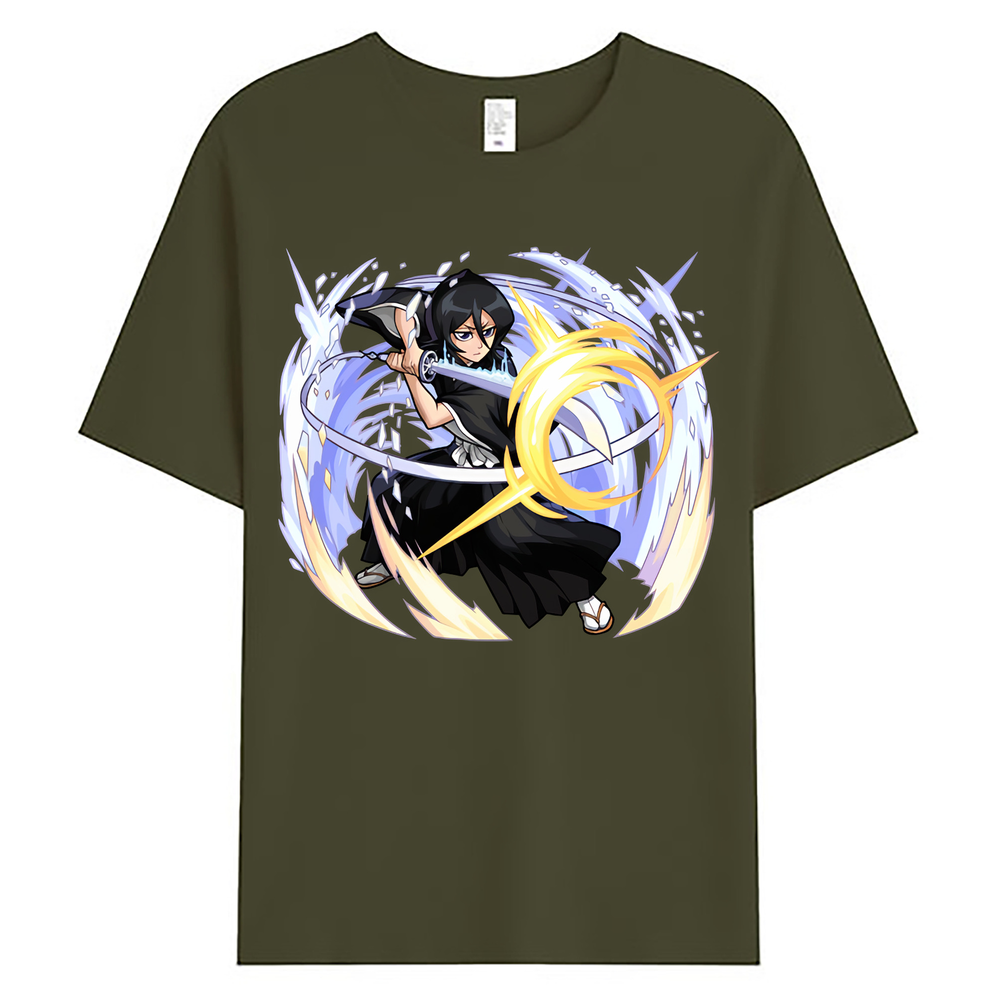 （画像用） ブリーチ 朽木ルキア BLEACH Kuchiki Rukia 綿100％ メンズ半袖Tシャツ｜肌触りやわらか＆通気性